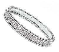 Estate 3.50ct Diamond Gold Bangle