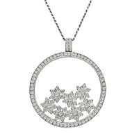 Estate 3.50ct Diamond Gold Pendant Necklace