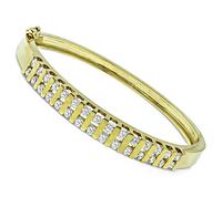 Estate 3.00ct Diamond Gold Bangle