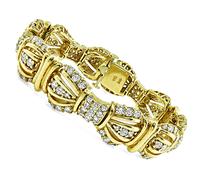 Estate 6.50ct Diamond Gold Bracelet