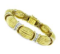 Estate 3.00ct Diamond Gold Bracelet