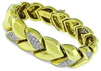Estate 3.50ct Diamond Gold Bracelet
