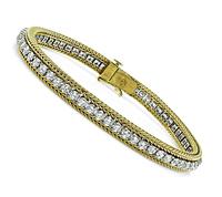 Estate 4.25ct Diamond Gold Bracelet