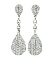 Estate 3.50ct Diamond Drop Earrings