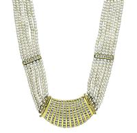 Estate 5.00ct Diamond Pearl Necklace