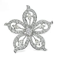 1950s 3.15cttw Diamond Platinum Star Pin / Pendant