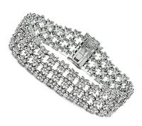 Estate 10.00ct Diamond Gold Bracelet