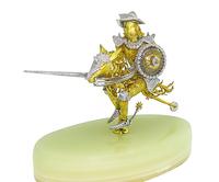 Estate Diamond Gold Don Quijote Pin / Statuette
