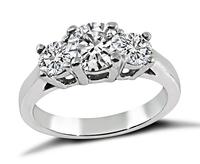 GIA 0.54ct Center Diamond 0.45ct Side Diamond Engagement Ring