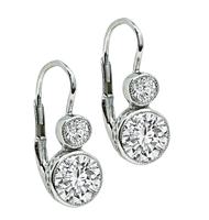 Estate GIA Certified 1.68ct Diamond Earrings