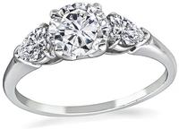 Estate GIA Certified 1.00ct Diamond Engagement Ring