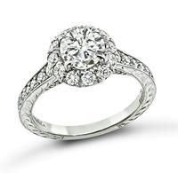 Estate GIA Certified 1.05ct Diamond Engagement Ring