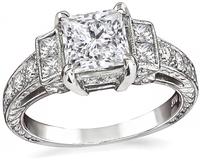 Estate GIA Certified 1.21ct Diamond Engagement Ring