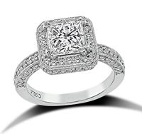 Estate GIA Certified 1.22ct Diamond Engagement Ring