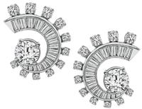 Estate GIA Certified 1.83ct Diamond Earrings