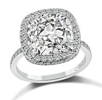 GIA Certified 3.28ct Diamond Engagement Ring and Wedding Band Set