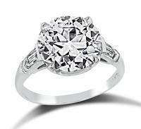 Estate GIA Certified 3.51ct Diamond Engagement Ring