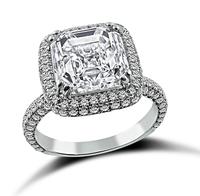 Estate GIA Certified 4.01ct Diamond Engagement Ring