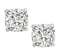 Estate GIA Certified 4.04cttw Diamond Stud Earrings