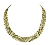 Estate Panthere Style Gold Necklace