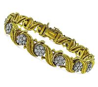 Estate Jabel 3.50ct Diamond Gold Bracelet