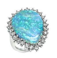 Estate Opal 1.50ct Diamond Ring