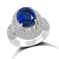 Estate 3.50ct Sapphire 2.15ct Diamond Ring