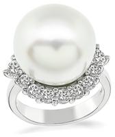Estate Pearl 1.52ct Diamond Ring