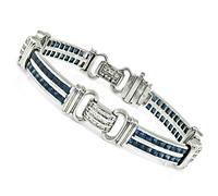 Estate 3.50ct Sapphire 1.50ct Diamond Gold Bracelet