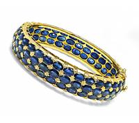 Estate 85.00ct Sapphire Gold Bangle