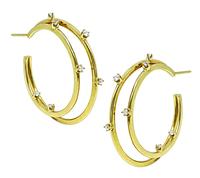 Estate Tiffany & Co 0.50ct Diamond Gold Earrings