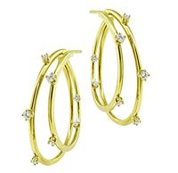 Estate Tiffany & Co 0.40ct Diamond Gold Earrings