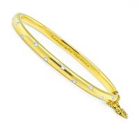 Estate Tiffany & Co Diamond Gold Platinum Etoile Bangle