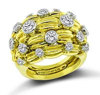Estate Tiffany & Co 2.50ct Diamond Gold Ring