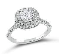 Estate Tiffany & Co GIA Certified 0.86ct Diamond Engagement Ring