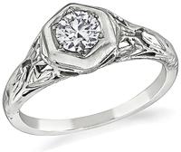 Vintage 0.36ct Diamond Engagement Ring