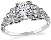 Art Deco 0.60ct Diamond Engagement Ring