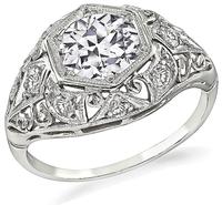 Vintage GIA Certified 1.24ct Diamond Engagement Ring