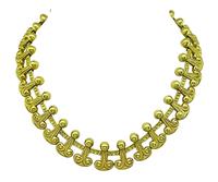 Etruscan Revival Gold Choker Necklace