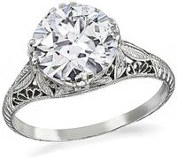 Vintage GIA Certified 2.17ct Diamond Engagement Ring