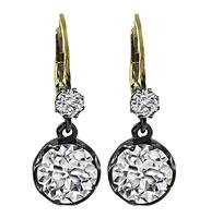 Victorian 3.82ct Diamond Earrings