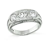1920s 2.50ct Diamond Platinum Men's Ring