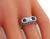 0.40ct diamond sapphire vintage ring photo 2