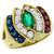 18k yellow gold diamond, sapphire, ruby and emerald ring 1