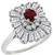 0.40ct ruby 1.50ct diamond ballerina ring photo 1