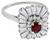 0.40ct ruby 1.50ct diamond ballerina ring photo 3