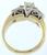 0.50ct center diamond 0.25ct side diamond gold ring photo 4