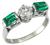 0.50ct Diamond 1.25ct Emerald Ring photo 1