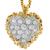 diamond 14k yellow and white gold heart pendant 1