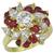 diamond ruby 18k gold ring photo 1